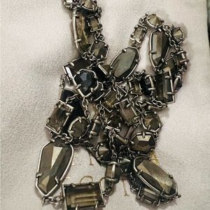 Kendra Scott long pyrite necklace.